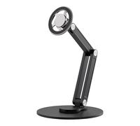 BABIBAOBEI Aluminum Alloy Phone Holder 360 Rotating Desktop Stand Foldable Height 16cm Base For 4.5 7in Devices Desktop Rotating Phone Stand