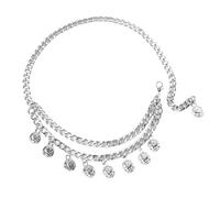 BABIBAOBEI Classical Double Layer Portrait Coin Waist Jewelry Detachable Tassels Trim Adjustable Hip Chain Body Jewelry for Women Fashion Accessories Gothic Belly Dancer Coin Belt Accessory