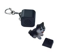 BABIBAOBEI Glowing In Dark Keychain Stress Relief Toy Keyboards Clicks With Real Dog Sounds USB Rechargeable Keyring Keyboard Fidge Toy