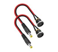 BABIBAOBEI Heat Shrink Protected DC5525 Power Socket Connectors Cable Ensuring Moistures Resistance In Electrical Applications Threaded Female Socket Wire