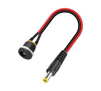 BABIBAOBEI Heat Shrink Protected DC5525 Power Socket Connectors Cable Ensuring Moistures Resistance In Electrical Applications Threaded Female Socket Wire