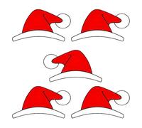 BABIBAOBEI Holiday Creative Santa Hat Automotive Emblems Stickers Decals Waterproof Design Festive Gift Christmas Theme Easy Apply Bubble Less