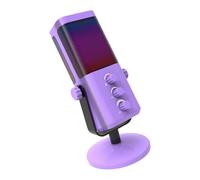 BABIBAOBEI Metal Desktop Condenser Microphone Customizable Led Lights For Content Creators Live Streaming Voice Mic Desktop USB Microphone For Streaming