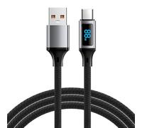 BABIBAOBEI Nylon Braided Type C Cable 60W Fast Charging With Real Time Power Display Suitable For Various Phone Devices Use USB A To USB C Data Cable With Power Display