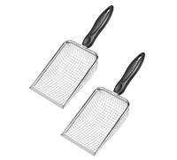 BABIBAOBEI Pack of 2 Efficient Poultry Litter Scoops Stainless Steel Construction for Farm and Backyard Applications Ergonomic Shovel