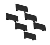 BABIBAOBEI Rocker Switches Panel 6Pcs Black ABS Rectangular Rocker Switches Blanks Snaps In Hole Plug Covers Bracket Filler Rocker Switches Panel