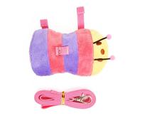 BABIBAOBEI Small Pet Vests Harness Leash Ferrets Harness and Leash Set Soft Plush Pets Harnesses with Safe Bells for Rabbits Dog Walking Vests with Safe Bells