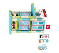 BABIBAOBEI Toddler Building Set Natural Wood Blocks Creative Play Toy Enhances Fine Motor Skills and Logical Thinking for Kids Preschool Toy