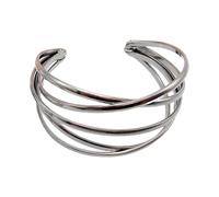 BABIBAOBEI Unisex Hollow Bangles Opening Adjustable Punk Arm Fashion Jewelry Suitable for Various Occasion Business Meeting Accessory