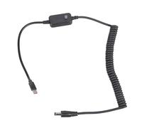 BABIBAOBEI USB C to DC5.5x2.1mm Coiled Power Cable Cord Adjustable Voltages 5V 9V 12V 15V 20V for Fast Charging Devices Black Voltages Adjustable Cable
