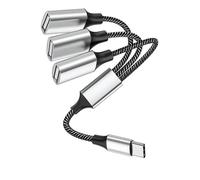 BABIBAOBEI USB Type C to USB a Splitter Featuring Functionality for Keyboards Cameras Efficient Charging and Data Sync Nylon Cable