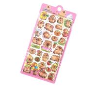 BABIBAOBEI Vibrant Crystal Stickers Showcasing Playful Cartoon Capybara Safe for Youngsters Art Activities and Fun Stickers