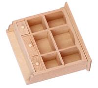 BABIBAOBEI Wood Cabinet Model Dollhouses Accessories for Bedroom Kitchen Living Room Tiny House Decoration Photography Props Miniature Photography Prop Cabinet for Dollhouses