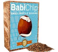 BabiChip Coconut Chip Substrate for Reptiles 12 Quart Loose Small Sized Coco Husk Chip Bedding for Ball Pythons, Other Snakes, Tortoises, Geckos, Frogs, or Lizard Terrarium Tanks