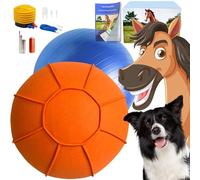 BabieDtOyG Herding Ball for Dogs, Dual Layered Herding Dog Ball Set for Australian Shepherd, Cattle, Collie, for Dog, Agility Equipment- Free Training Book (Orange, 22 inch)