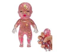 Babies Doll Squishies Stress Toy, Soft Cute Sparkly Sensory Decompression Doll Portable Slow Rising Squishy Anxiety Relief for Adults (A)