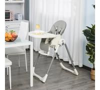 Babies Foldable PU Highchair Grey