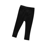 Babies, Toddlers, and Girls' Leggings Basic School Premium Cotton Footless Leggings, Little Kid to Teen Girl (Black, 18-24 Months)
