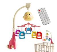 babiesCrib Mobile with Music, Rotating Detachable Sensory Bassinet Pendant | newbornCeiling Projector - Battery Operated Night Light Hanging Plush Animals, Travel Bassinet Attachment Sound Machine
