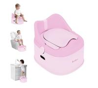 Babilous 3 in 1 Potty Training Toilet, Detachable Training Seat and Sturdy Step Stool, Pink