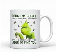 Babimarkeebei Funny Coffee Mug Touch My Cafe I Will Slap You Hard Even Won't Be Able To Find You Ceramic Coffee Mug 11oz