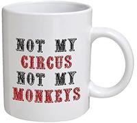 Babimarkeebei Funny Mug - Not my circus, not my monkeys, office - 11 OZ Coffee Mugs - Funny Inspirational and sarcasm