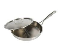 Babish 12 Inch Stainless Steel Triply Professional Grade Fry Pan w/Stainless Lid