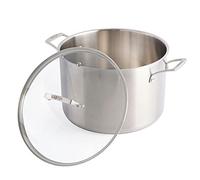 Babish Tri-Ply Stainless Steel Stock Pot w/Lid, 12-Quart