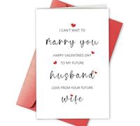 Bablira Funny Fiance Valentines Card for Men Him, Sweet Valentines Card for Future Husband, Love Card from Your Future Wife, Happy Valentine's Day to My Future Husband