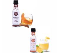 Bablouie Combo Aromatic Spiced & Orange Bitters | Non-Alcoholic Craft Bitters (3.3Oz Each)) | Distinct Aromatic Notes | Old Fashioned, Dutchess, Gin and Tonic based Cocktails