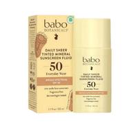 Daily Sheer Fluid Tinted Sunscreen SPF 50 1.7 Oz By Babo Botanicals
