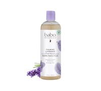 Babo Botanicals Natural Lavender Meadowsweet 3 in 1 Baby Bubble Bath Shampoo Wash - Sulfate Free, 15 Ounce