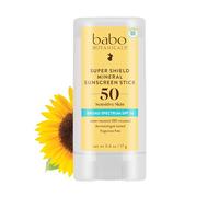 Babo Botanicals Super Shield SPF 50 Natural Sport Stick Fragrance Free Sunscreen, 0.6 Ounce