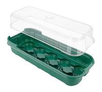 Babody 6 Pack Seed Starter Tray, Mini Sturdy Windowsill Trays with Cover Dome, Greenhouse Grow Trays Mini Propagator for Seeds Growing Starting (10 Cells per Tray)