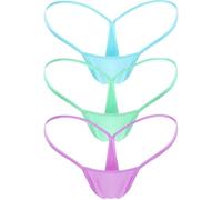 Baboies G-string Thongs for Women Seamless Micro Thong Low Rise Bikini Bottom No Show Panties Underwear