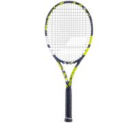 Babolat Boost Aero Yellow Tennis Racquet (4 1/4"""" Grip) Strung with White Babolat Syn Gut at Mid-Range Tension