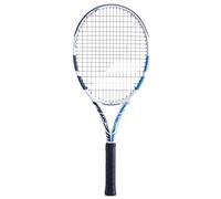 Babolat Evo Drive Lite Tennis Racket, Color- White/Blue, Grip Size- Grip 1: 4 1/8 inch