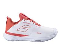 Babolat Men's, SFX EVO AC W Tennis Shoes, Size 42.5, White/Terra Cotta, Optimal Comfort, Support and Fluidity for Amateur to Advanced Players, Suitable for All Surfaces, 36 EU