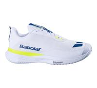 Babolat Men's SFX Evo Pickleball Shoes, White/Estate Blue, 12.5 UK