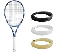 Babolat Pure Drive Plus 11th Gen Tennis Racquet (4 3/8" Grip) Strung with White Syn Gut at Mid-Range Tension