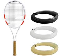 Babolat Pure Strike 97 Tennis Racquet (4th Gen) - Strung with 16g White Syn Gut at Mid-Range Tension (4 1/4" Grip)