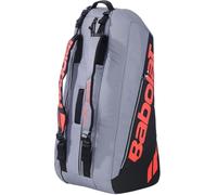 Babolat, Pure Strike Racket Bag, Elegant Design and Ideal Thanks to Its Large Capacity, Comfortable and Durable, Practical and Versatile Sports Accessory, Grey/Neon Red, Unique, Sport