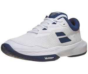 Babolat, SFX 4 AC M Tennis Shoes, Superior Comfort, Wide Fit, Optimal Support, Extra Cush Technology, Lightweight and Ventilated Upper Thick Ortholite Sole, White, 10 UK