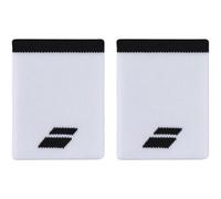 Babolat Unisex Adult Jumbo Logo Terry Towelling Wristband, One Size, Colour White/Black, Quick Sweat Absorption, Width 10.5 cm, Wrist Strap for Gymnastics, Tennis, Badminton, Padel