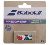 Babolat, Wimbledon Steam Racket Vibration Damper, Pack of 2, Red/White & Green/Purple, One Size, Maximum Dampening of String Swings