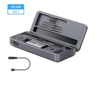 babominimer -02 Soldering Iron Set with Mobile Workbench Storage Box, Internal Heating 9W-100W Adjustable 100-450°C, PD QC DC Type-C Power, (-02B high)