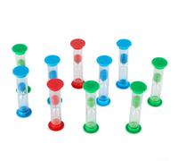 babominimer 1 Minute Sand Timer Hourglass for Cooking, Games, Exercise and Classroom Activities, Visual Countdown for Kids and Adults, Sturdy PVC ABS Glass Construction,(Blue)