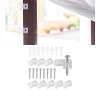 babominimer 10 Pack Mirror Holder Clips Kit with Screws, Transparent Plastic Mirror Mounting Brackets for for Glass or Mirror Installation on Cabinets, Doors and Walls, Clear