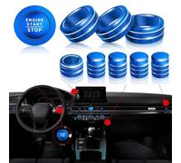babominimer 10 pcs A/C Air Vent Knob Cover for Civic For CRV and For Acura 2022-2025, Push Button Trim in Red Aluminum Alloy, No Tools Required Installati(Blue)