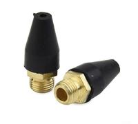 babominimer 10 Pcs Rubber and Brass Safety Tip Nozzle for Air Blow Tools 1/8 Inch for NPT Male Pneumatic Tool Accessories Compatible with Capri Tools and Other 1/8" for NPT Conne